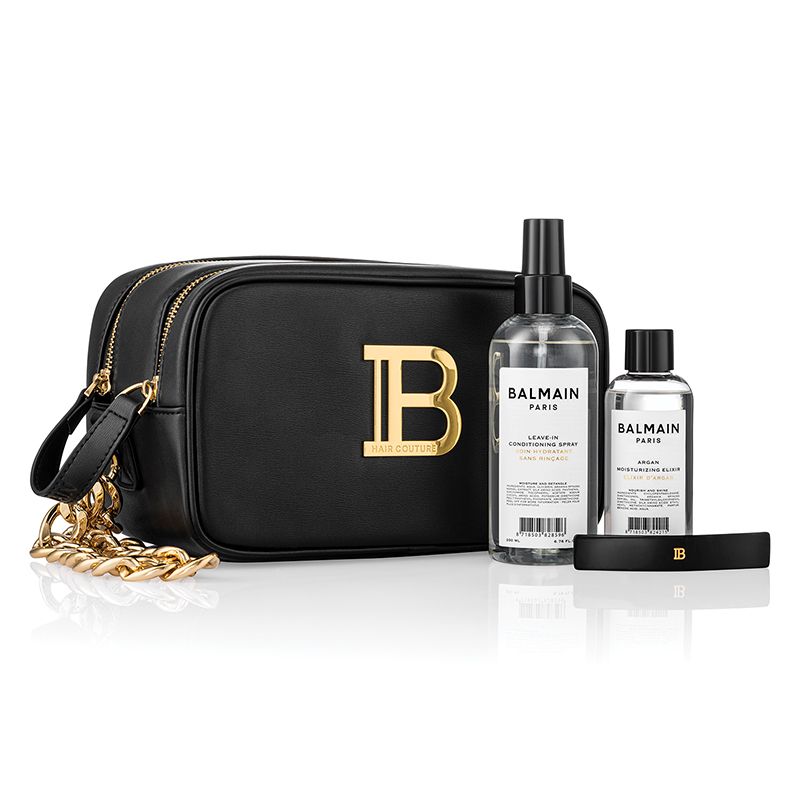 Balmain Hair Toiletry Bag Black Gold